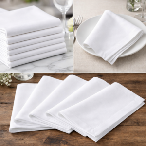 Guardanapo de Tecido Branco 200 Fios 45 x 45 - Imagem 9