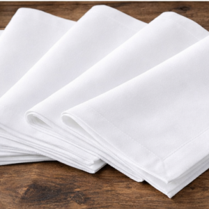 Guardanapo de Tecido Branco 200 Fios 45 x 45 - Imagem 3